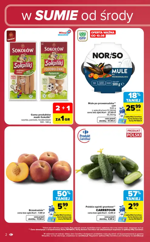 Carrefour - gazetka promocyjna W sumie od środy weekend okazji od środy 12.08 do piątku 14.08 - strona 2
