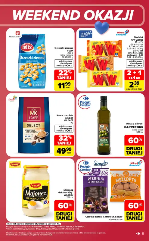 Carrefour - gazetka promocyjna W sumie od środy weekend okazji od środy 12.08 do piątku 14.08 - strona 5