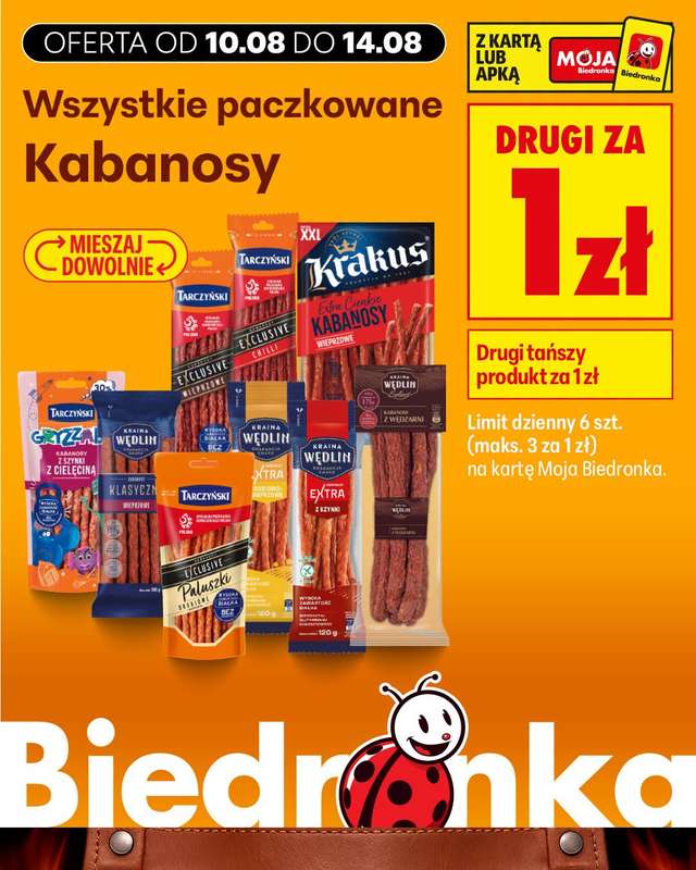 Biedronka - gazetka promocyjna Biedronkowe oszczędności od poniedziałku 10.08 do środy 12.08 - strona 7