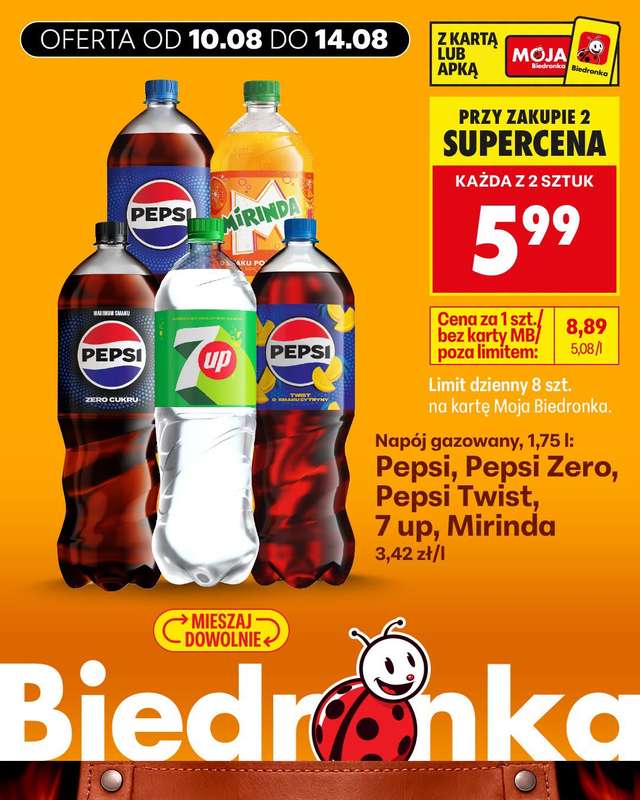 Biedronka - gazetka promocyjna Biedronkowe oszczędności od poniedziałku 10.08 do środy 12.08 - strona 6