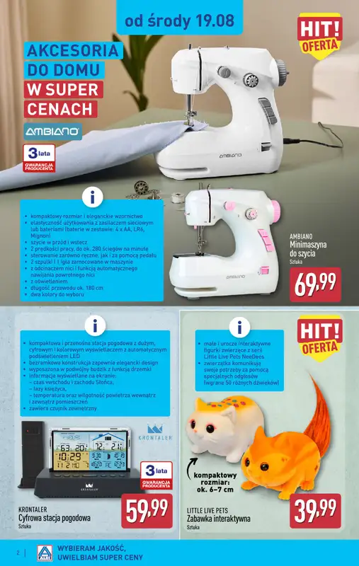 Aldi - gazetka promocyjna Aldi ma to coś! od środy 19.08 do soboty 22.08 - strona 2