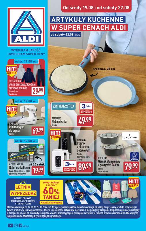 Aldi - gazetka promocyjna Aldi ma to coś! od środy 19.08 do soboty 22.08