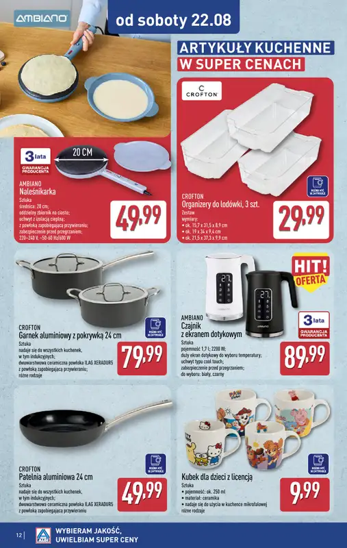 Aldi - gazetka promocyjna Aldi ma to coś! od środy 19.08 do soboty 22.08 - strona 12