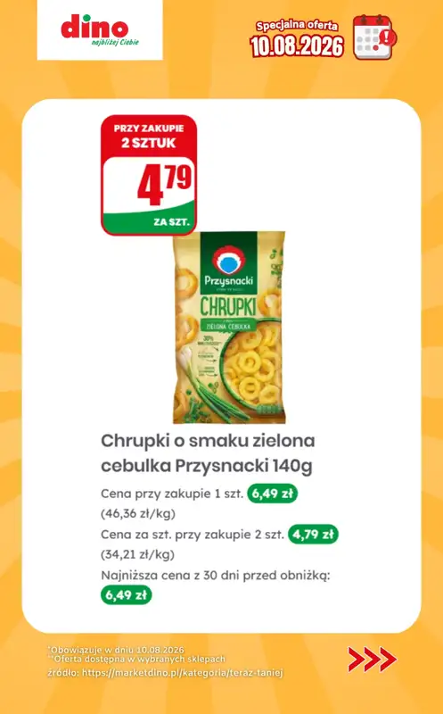 Dino - gazetka promocyjna Specjalna oferta na 10.08.2026 - promocje spoza gazetki od poniedziałku 10.08 do poniedziałku 10.08 - strona 9
