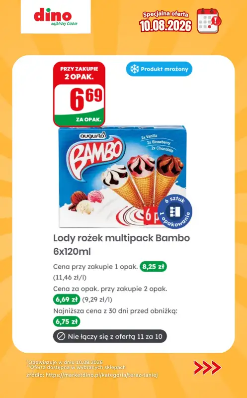 Dino - gazetka promocyjna Specjalna oferta na 10.08.2026 - promocje spoza gazetki od poniedziałku 10.08 do poniedziałku 10.08 - strona 10