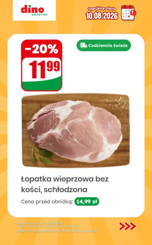 Dino - gazetka promocyjna Specjalna oferta na 10.08.2026 - promocje spoza gazetki od poniedziałku 10.08 do poniedziałku 10.08 - strona 3