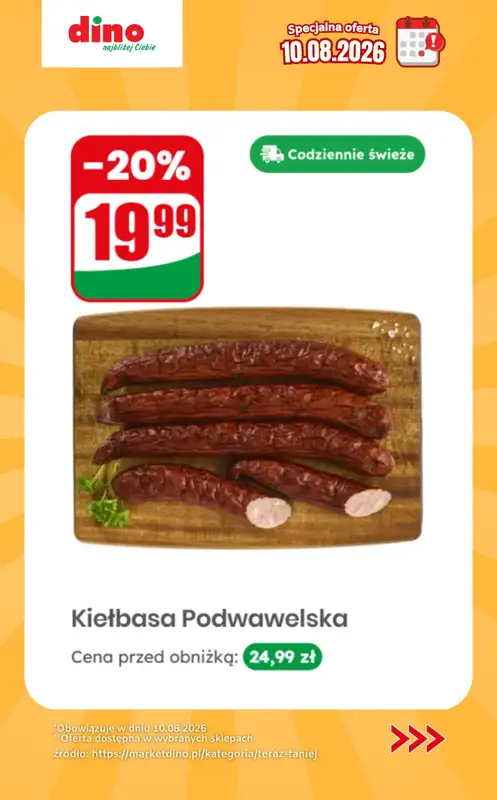 Dino - gazetka promocyjna Specjalna oferta na 10.08.2026 - promocje spoza gazetki od poniedziałku 10.08 do poniedziałku 10.08 - strona 5