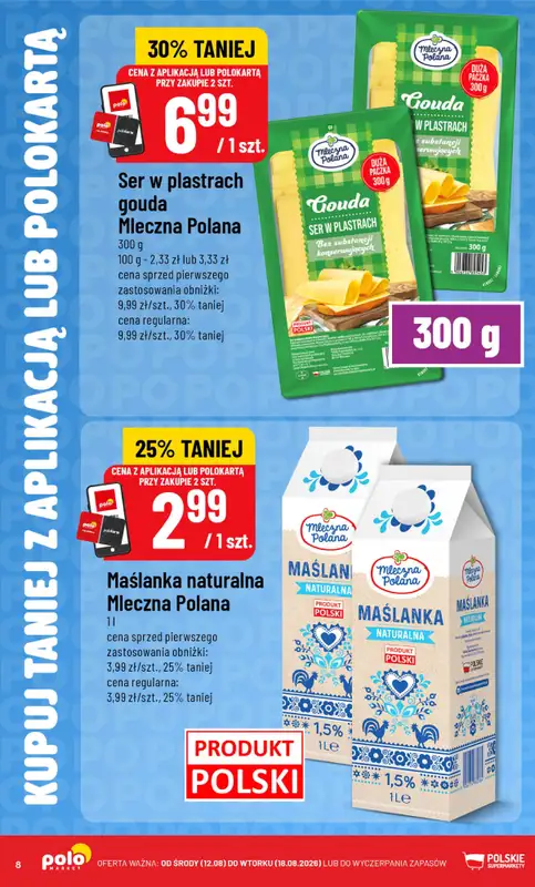 POLOmarket - gazetka promocyjna Kupuj taniej z aplikacją lub polokartą od środy 12.08 do wtorku 18.08 - strona 8