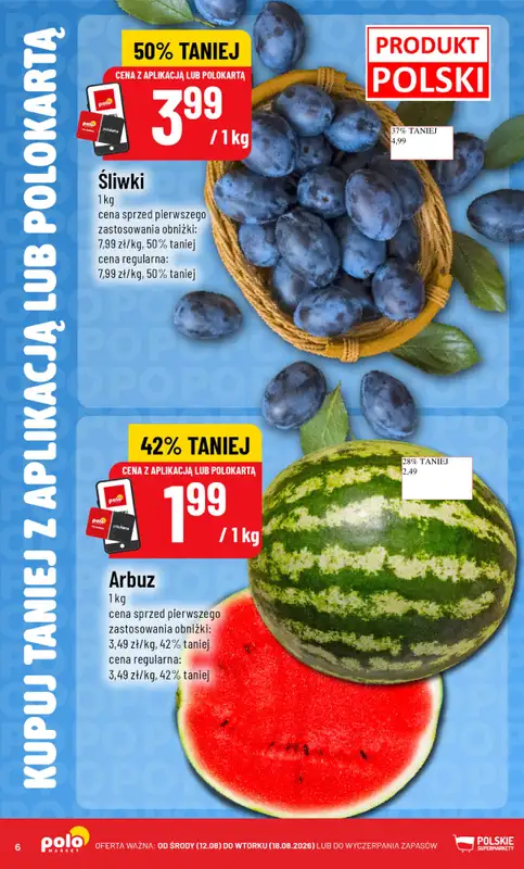 POLOmarket - gazetka promocyjna Kupuj taniej z aplikacją lub polokartą od środy 12.08 do wtorku 18.08 - strona 6