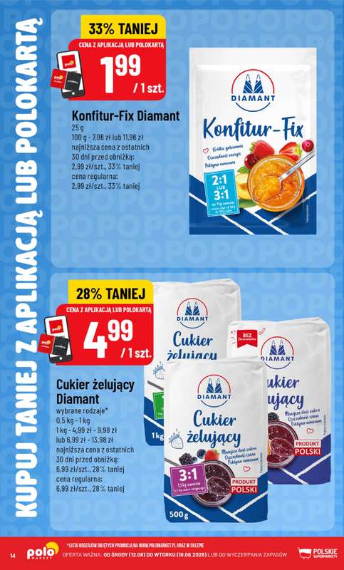 POLOmarket - gazetka promocyjna Kupuj taniej z aplikacją lub polokartą od środy 12.08 do wtorku 18.08 - strona 14