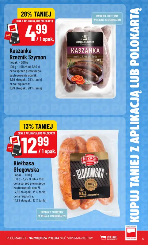 POLOmarket - gazetka promocyjna Kupuj taniej z aplikacją lub polokartą od środy 12.08 do wtorku 18.08 - strona 5