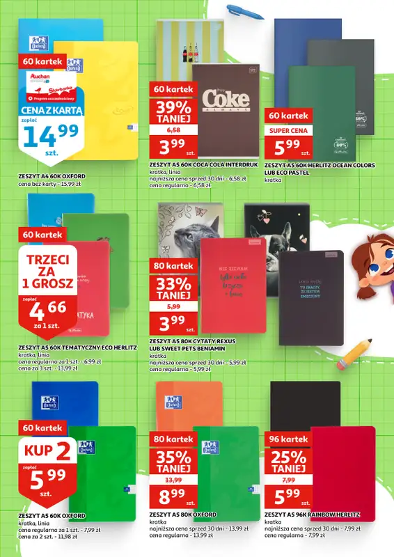 Auchan - gazetka promocyjna Gazetka Racibórz I Witaj szkoło, promocje wkoło!  do wtorku 01.09 - strona 9