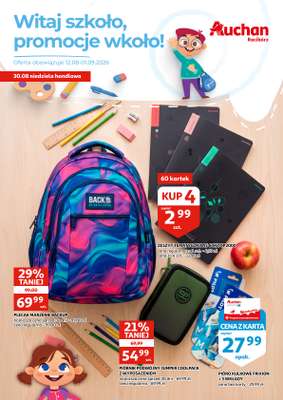 Auchan - gazetka promocyjna Gazetka Racibórz I Witaj szkoło, promocje wkoło!  do wtorku 01.09