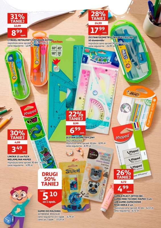 Auchan - gazetka promocyjna Gazetka Zielona Góra I Witaj szkoło, promocje wkoło!  do wtorku 01.09 - strona 5