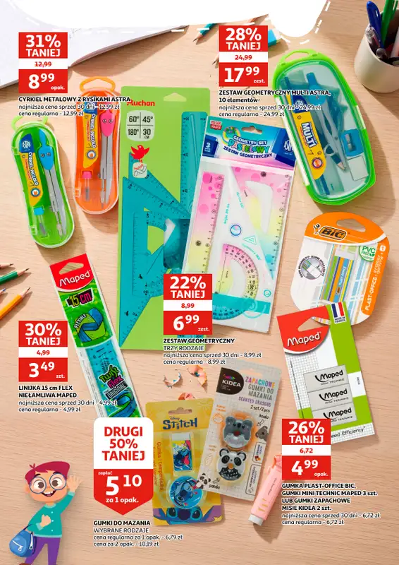Auchan - gazetka promocyjna Gazetka Zielona Góra I Witaj szkoło, promocje wkoło!  do wtorku 01.09 - strona 5