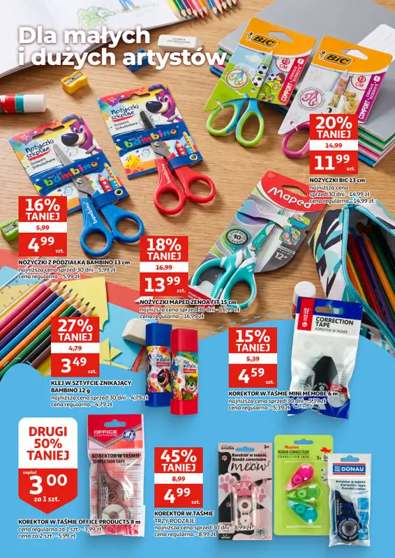 Auchan - gazetka promocyjna Gazetka Zielona Góra I Witaj szkoło, promocje wkoło!  do wtorku 01.09 - strona 4