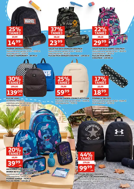 Auchan - gazetka promocyjna Gazetka Zielona Góra I Witaj szkoło, promocje wkoło!  do wtorku 01.09 - strona 11