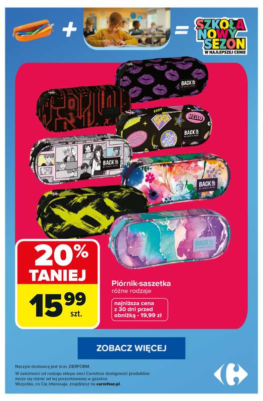 Carrefour - gazetka promocyjna SUPER PROMOCJE na plecaki i piórniki! od poniedziałku 10.08 do poniedziałku 17.08 - strona 7