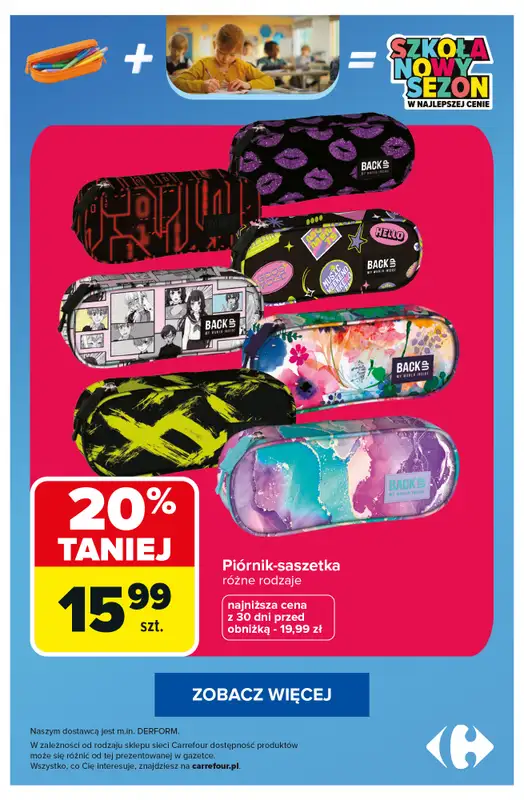 Carrefour - gazetka promocyjna SUPER PROMOCJE na plecaki i piórniki! od poniedziałku 10.08 do poniedziałku 17.08 - strona 7