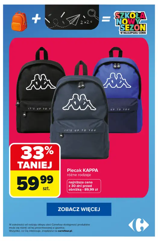 Carrefour - gazetka promocyjna SUPER PROMOCJE na plecaki i piórniki! od poniedziałku 10.08 do poniedziałku 17.08 - strona 5