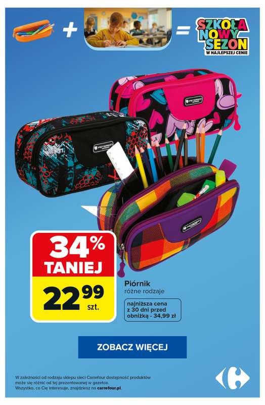 Carrefour - gazetka promocyjna SUPER PROMOCJE na plecaki i piórniki! od poniedziałku 10.08 do poniedziałku 17.08 - strona 8
