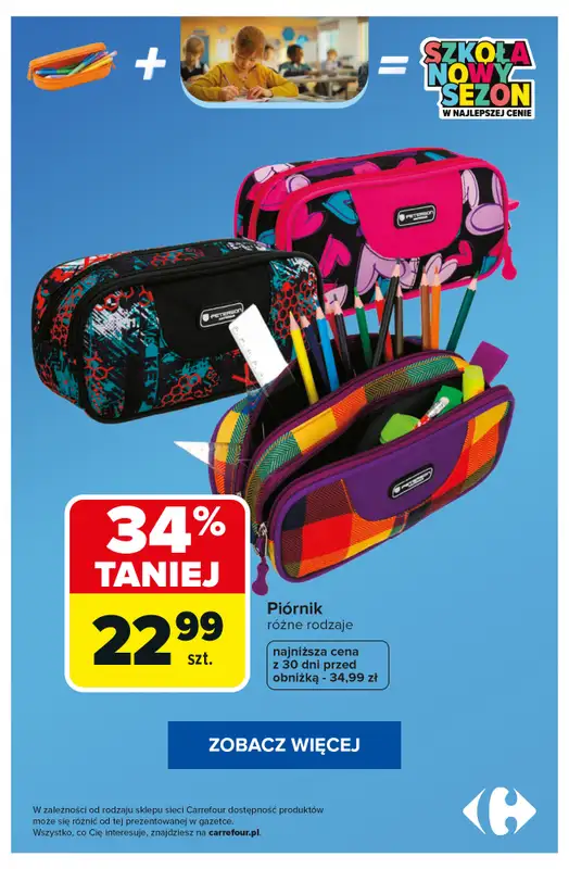 Carrefour - gazetka promocyjna SUPER PROMOCJE na plecaki i piórniki! od poniedziałku 10.08 do poniedziałku 17.08 - strona 8