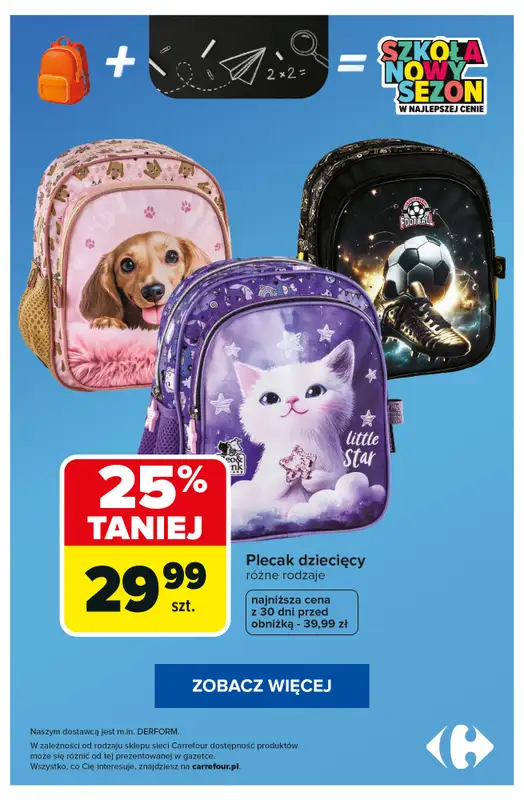 Carrefour - gazetka promocyjna SUPER PROMOCJE na plecaki i piórniki! od poniedziałku 10.08 do poniedziałku 17.08 - strona 4