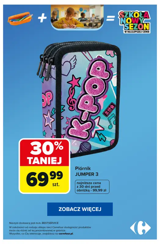 Carrefour - gazetka promocyjna SUPER PROMOCJE na plecaki i piórniki! od poniedziałku 10.08 do poniedziałku 17.08 - strona 3