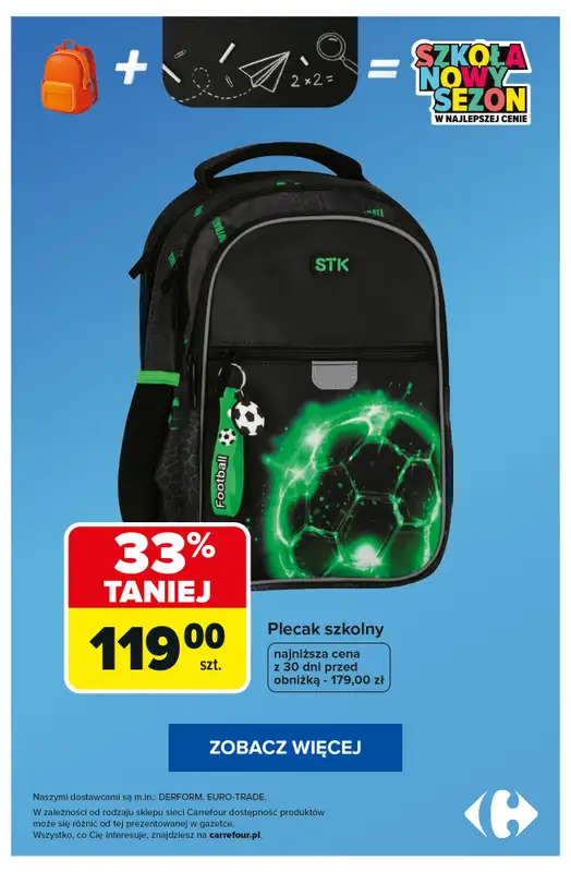 Carrefour - gazetka promocyjna SUPER PROMOCJE na plecaki i piórniki! od poniedziałku 10.08 do poniedziałku 17.08 - strona 10