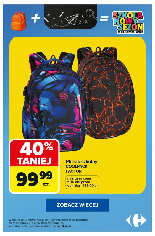 Carrefour - gazetka promocyjna SUPER PROMOCJE na plecaki i piórniki! od poniedziałku 10.08 do poniedziałku 17.08 - strona 2