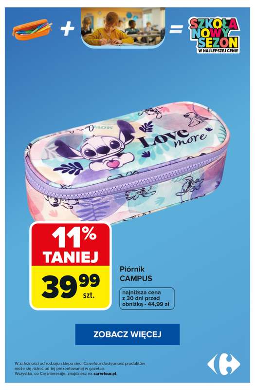 Carrefour - gazetka promocyjna SUPER PROMOCJE na plecaki i piórniki! od poniedziałku 10.08 do poniedziałku 17.08 - strona 9
