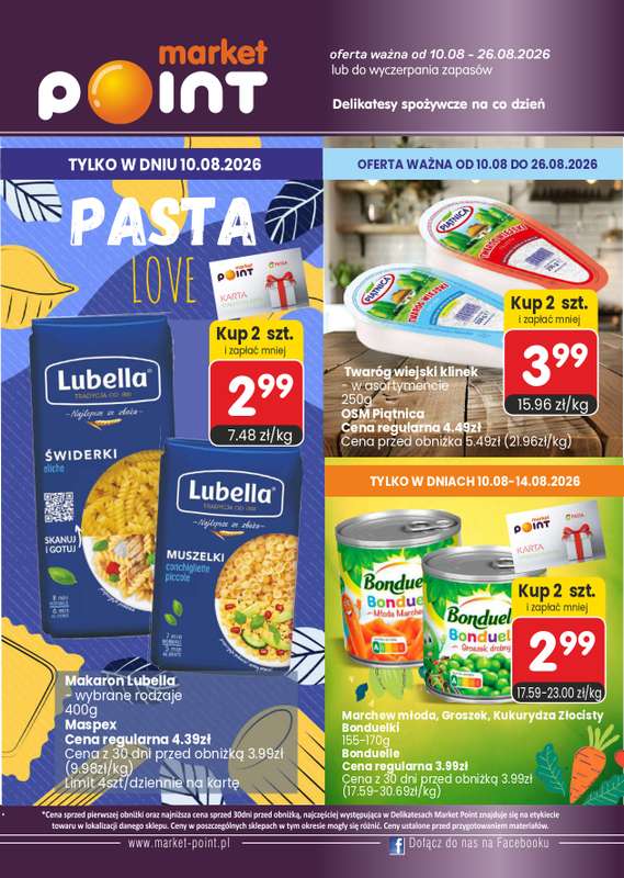 Market Point - gazetka promocyjna Gazetka od poniedziałku 10.08 do środy 26.08