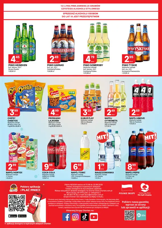 Chorten - gazetka promocyjna Gazetka Małopolska, Śląsk, Podkarpacie, Opolskie Market od czwartku 13.08 do niedzieli 23.08 - strona 4