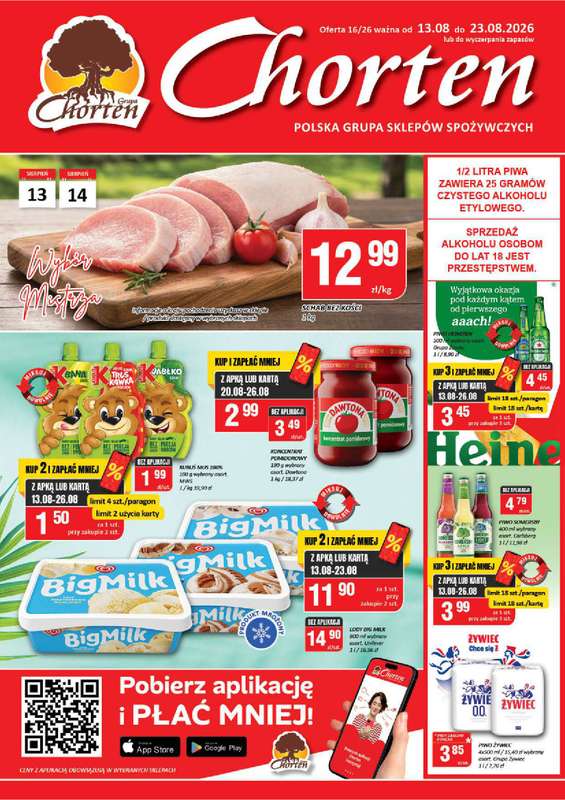 Chorten - gazetka promocyjna Gazetka Mazowsze Market od czwartku 13.08 do niedzieli 23.08