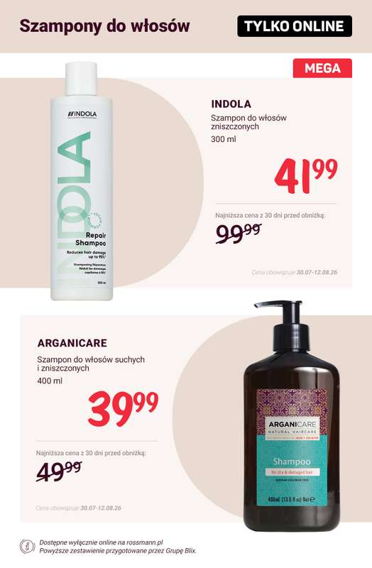 Rossmann - gazetka promocyjna Super ceny na pielęgnację włosów! od poniedziałku 10.08 do środy 12.08 - strona 3