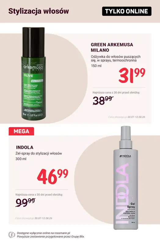 Rossmann - gazetka promocyjna Super ceny na pielęgnację włosów! od poniedziałku 10.08 do środy 12.08 - strona 9