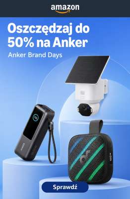 Amazon - gazetka promocyjna Do -50% na markę Anker od poniedziałku 10.08 