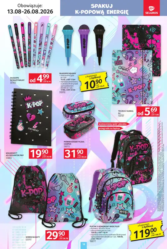 Selgros - gazetka promocyjna Katalog Szkoła od czwartku 13.08 do środy 26.08 - strona 18