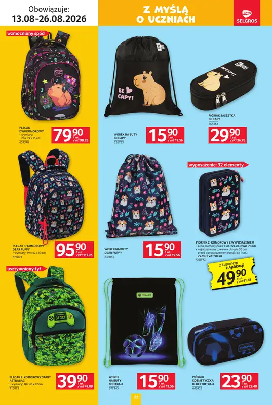 Selgros - gazetka promocyjna Katalog Szkoła od czwartku 13.08 do środy 26.08 - strona 22