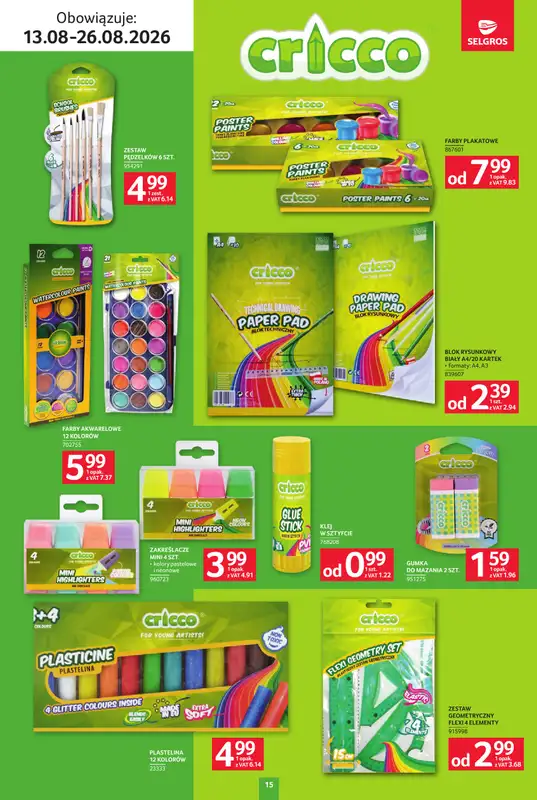 Selgros - gazetka promocyjna Katalog Szkoła od czwartku 13.08 do środy 26.08 - strona 15