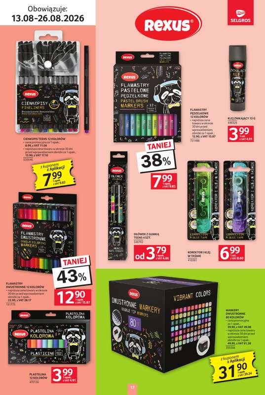 Selgros - gazetka promocyjna Katalog Szkoła od czwartku 13.08 do środy 26.08 - strona 17