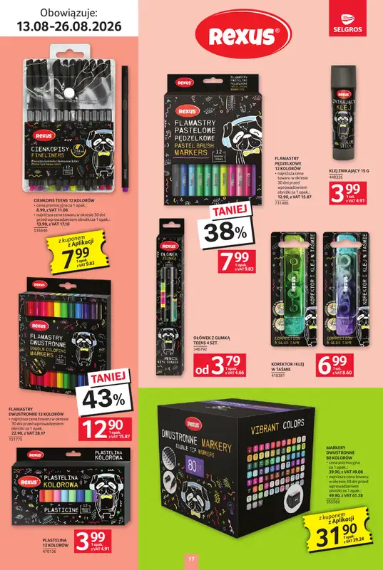 Selgros - gazetka promocyjna Katalog Szkoła od czwartku 13.08 do środy 26.08 - strona 17