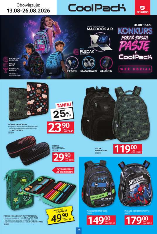 Selgros - gazetka promocyjna Katalog Szkoła od czwartku 13.08 do środy 26.08 - strona 23
