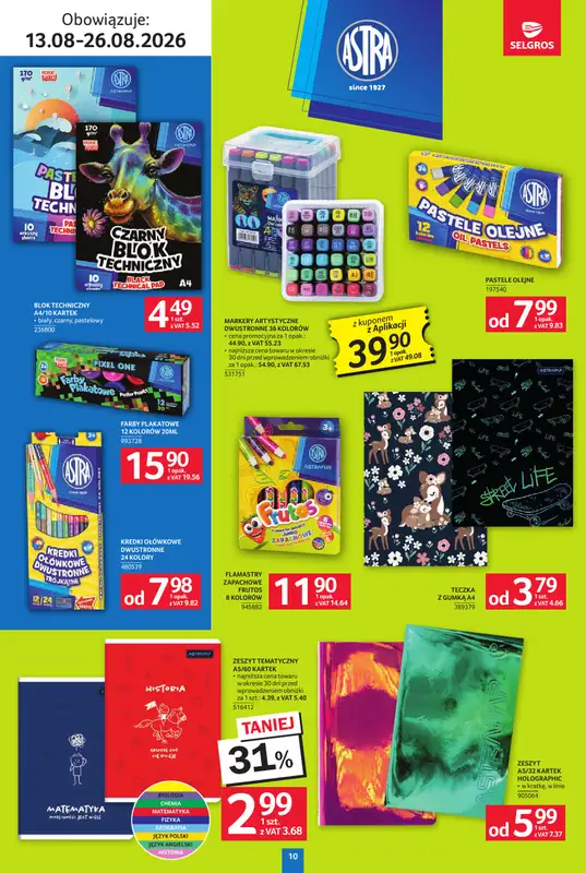 Selgros - gazetka promocyjna Katalog Szkoła od czwartku 13.08 do środy 26.08 - strona 10