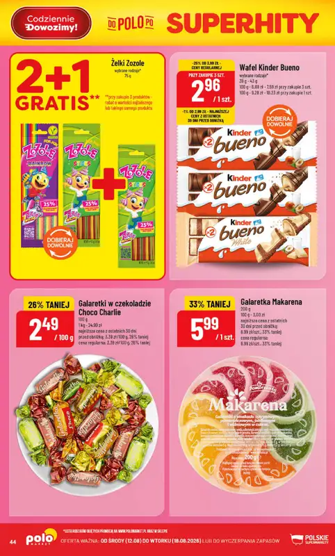 POLOmarket - gazetka promocyjna Gazetka od środy 12.08 do wtorku 18.08 - strona 44
