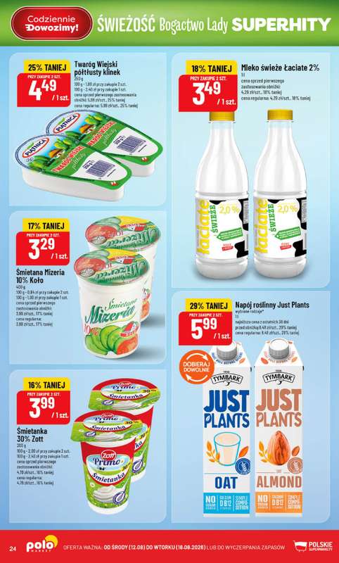 POLOmarket - gazetka promocyjna Gazetka od środy 12.08 do wtorku 18.08 - strona 24