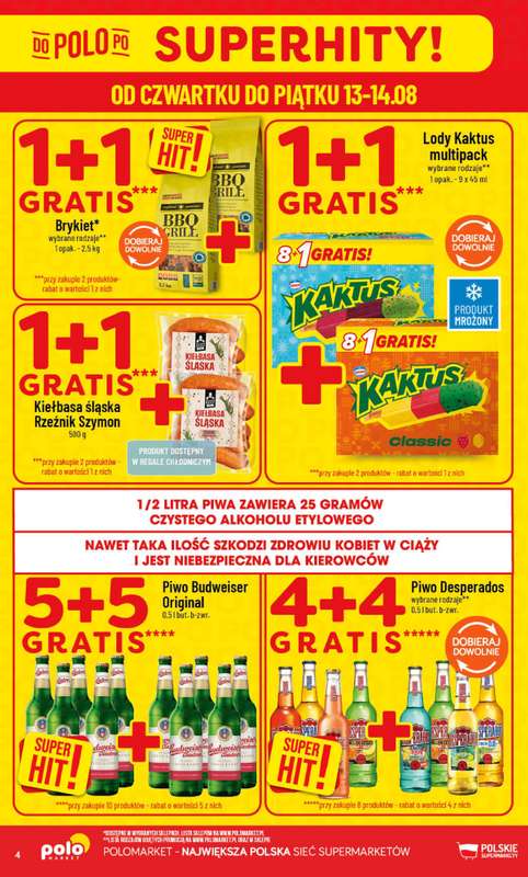 POLOmarket - gazetka promocyjna Gazetka od środy 12.08 do wtorku 18.08 - strona 4