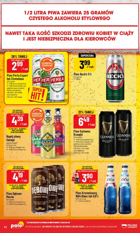 POLOmarket - gazetka promocyjna Gazetka od środy 12.08 do wtorku 18.08 - strona 52