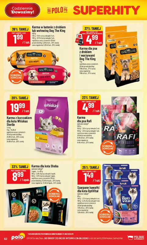 POLOmarket - gazetka promocyjna Gazetka od środy 12.08 do wtorku 18.08 - strona 62