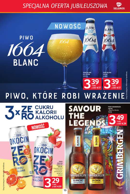 Selgros - gazetka promocyjna Specjalna oferta jubileuszowa od czwartku 13.08 do środy 26.08 - strona 13